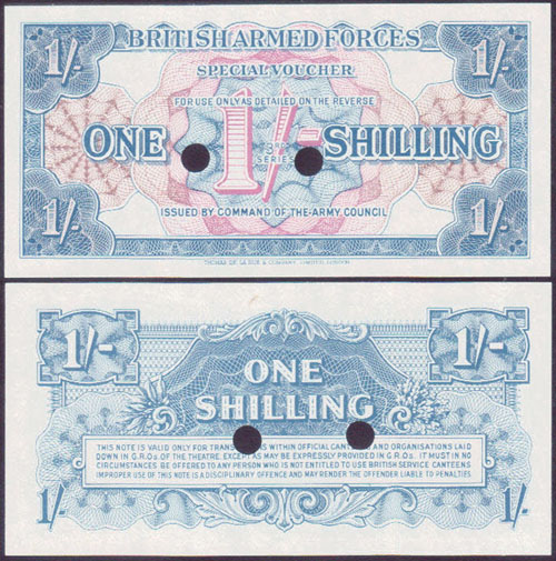 1956 British Armed Forces 1 Shilling (Unc) L001419
